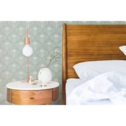 Moroccan Peacock Wallpaper -France and So Furniture MoroccanPeacock PowderAsh Room