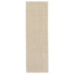 Naples Natural Solid White/ Taupe Runner Rug (3'X10')