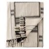 Saarav Hand-Loomed Tribal Cream/ Black Throw