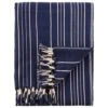 Drayton Hand-Loomed Tribal Blue/ Ivory Throw