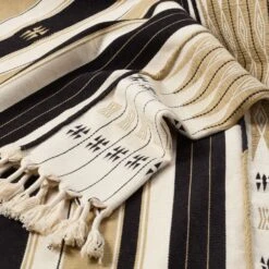 Eulalia Tribal Gold/ Black Throw (42"X72") -France and So Furniture NGD08 2