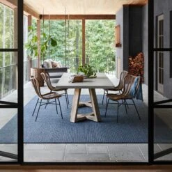 Malik Solid Blue/ Gray Area Rug (2'X3') -France and So Furniture NIP02 5 cfe453ae abc0 43cb 9f68 ebd3ca66b2c1