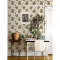 Flourish Wallpaper -France and So Furniture NP Flourish Linen 2