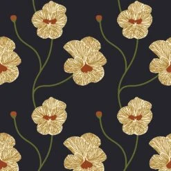 Flourish Wallpaper -France and So Furniture NP Flourish SaffronNight