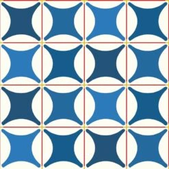 Traveler Tile Wallpaper -France and So Furniture NP TravlerTile CobaltBlues