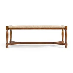 Two Seat Stool With Rushed Seat