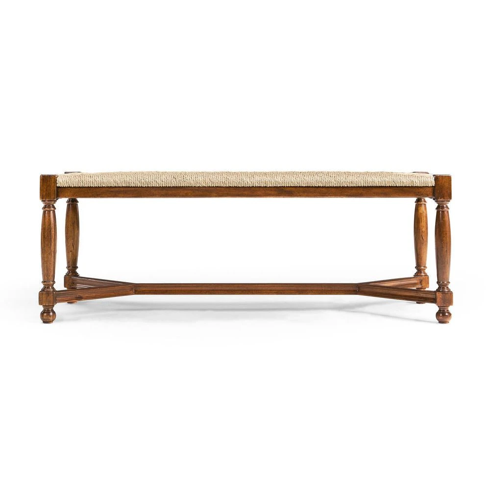 Two Seat Stool With Rushed Seat 1 Two Seat Stool With Rushed Seat