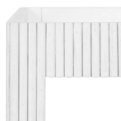 Otis - Fluted Bar Cart In White Washed Oak -France and So Furniture OTIS 20WWO DETAIL 1