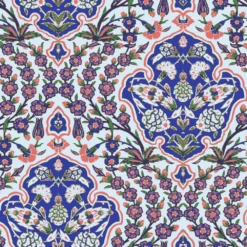 Ottoman Wallpaper -France and So Furniture OttomanLrg BlueCoral