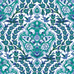 Ottoman Wallpaper -France and So Furniture OttomanLrg Turqoise