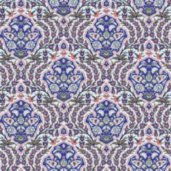 Ottoman Wallpaper -France and So Furniture OttomanSml BlueCoral