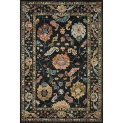 Loloi Padma Black / Multi 5'-0" X 7'-6" Area Rug