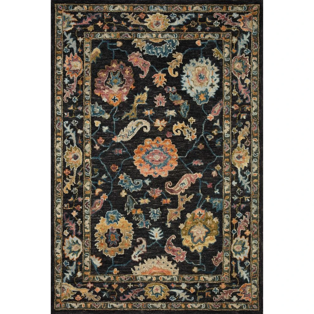 Loloi Padma Black / Multi 5'-0" X 7'-6" Area Rug 1 Loloi Padma Black / Multi 5'-0" X 7'-6" Area Rug