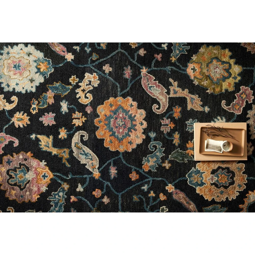 Loloi Padma Black / Multi 5'-0" X 7'-6" Area Rug 2 Loloi Padma Black / Multi 5'-0" X 7'-6" Area Rug - Image 2