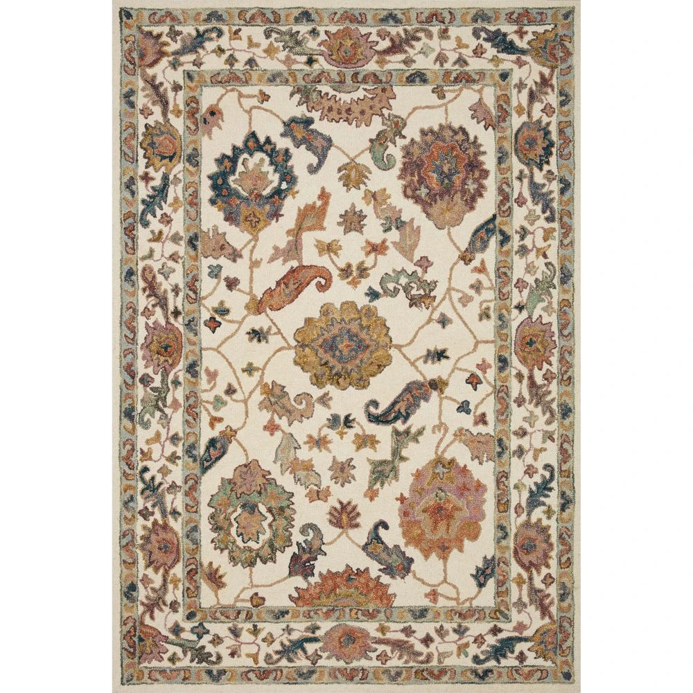 Loloi Padma White / Multi 5'-0" X 7'-6" Area Rug 1 Loloi Padma White / Multi 5'-0" X 7'-6" Area Rug