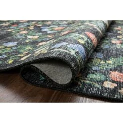 Rifle Paper Co. X Loloi Palais Black 2'-6" X 7'-6" Runner Rug -France and So Furniture PALAPAL 05BL00 24