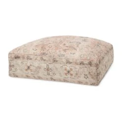 Loloi LPF0020 Blush / Multi 24"W X 24"D X 8"H Pouf