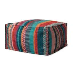 Loloi PF0011 Fiesta 24"W X 24"D X 13"H Pouf