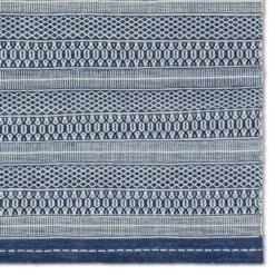 Radcliffe Handmade Striped Navy/Cream Area Rug (9'X12') -France and So Furniture PNR06 3