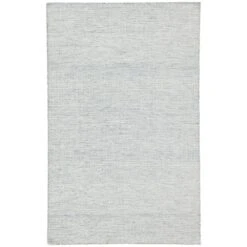 Velthia Handmade Geometric Light Blue/ Ivory Runner Rug (2'6"X10')