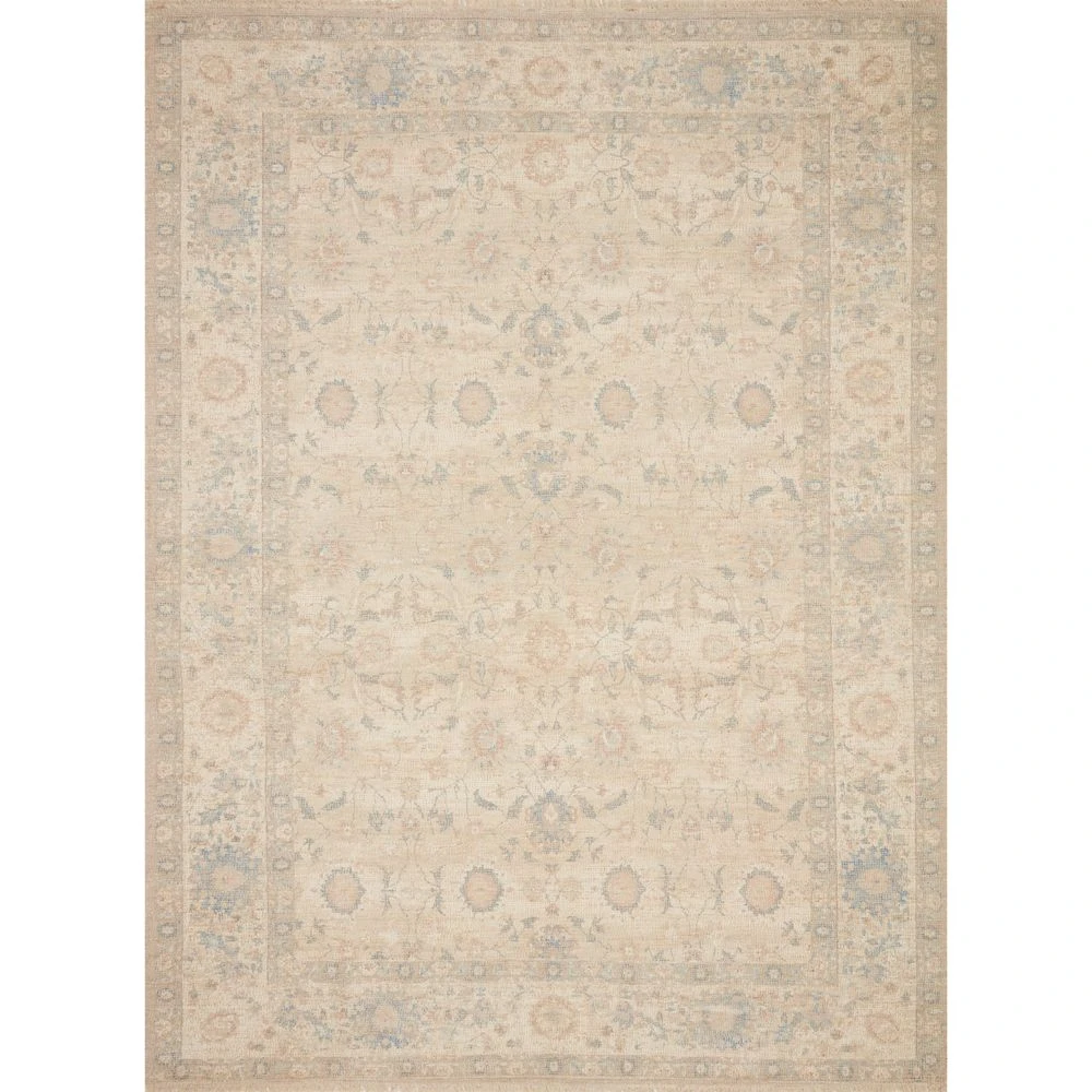 Loloi Priya Natural / Blue 5'-0" X 7'-6" Area Rug 1 Loloi Priya Natural / Blue 5'-0" X 7'-6" Area Rug