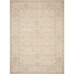 Loloi Priya Natural / Blue 3'-6" X 5'-6" Accent Rug