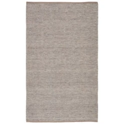 Fika Solid Taupe/ Gray Area Rug (6'X9')
