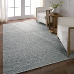 Fika Handmade Solid Gray/ Light Blue Area Rug (8'X10') -France and So Furniture PSD04 4 a1a10f44 99ae 471a 9d77 a6e0dbc66a6f