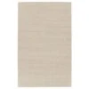 Henshaw Solid Cream/ Light Brown Area Rug (5'X8')