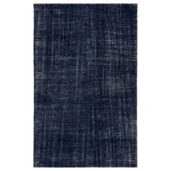 Henshaw Solid Blue/ White Area Rug (9'X12')