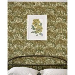 Jandaya Wallpaper -France and So Furniture REVEL FrameBed MockUp Jandaya Olive Alt