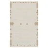 Coral Handmade Tribal Ivory/ Brown Area Rug (5'X8')