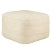 SamarthNatural Solid Ivory Cuboid Pouf