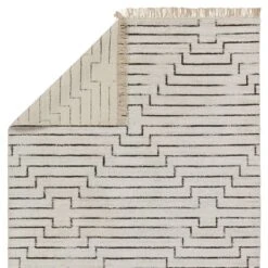 Ember Handmade Geometric White/ Black Runner Rug (2'6"X10') -France and So Furniture SAT02 2 cce31e7c 6671 4b7b 9198 d431019bddf8