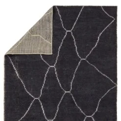 Vincent Handmade Geometric Dark Gray/ Blue Runner Rug (2'6"X10') -France and So Furniture SAT05 2 431bf0d5 4d6e 4fd0 a2b9 0bf617eb03fc