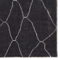 Vincent Handmade Geometric Dark Gray/ Blue Runner Rug (2'6"X10') -France and So Furniture SAT05 3 53fedc17 9ff7 4a08 9494 138f39da9e5b