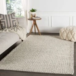 Solis Handmade Solid Gray/ White Area Rug (9'X12') -France and So Furniture SCD05 4 bafda1ca 4893 4a22 b281 85449dfbc51d