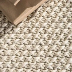 Solis Handmade Solid Gray/ White Area Rug (9'X12') -France and So Furniture SCD05 6 38c0cb33 c559 47fe 8421 4550974ef731