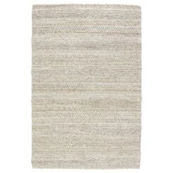 Hygge Handmade Solid Ivory/ Light Gray Area Rug (9'X12')