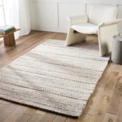 Hygge Handmade Solid Ivory/ Light Gray Area Rug (9'X12') -France and So Furniture SCD27 4