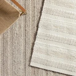 Hygge Handmade Solid Ivory/ Light Gray Area Rug (9'X12') -France and So Furniture SCD27 5