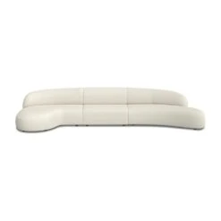 Moritz 3-Piece Chaise Facing Left Sectional Alabaster Fabric