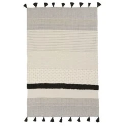 Flux Striped Gray/ Ivory Throw -France and So Furniture SOJ01 3