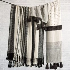 Flux Striped Gray/ Ivory Throw -France and So Furniture SOJ01 5