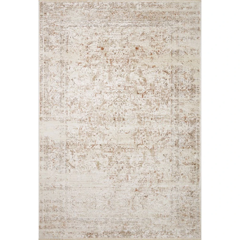 Loloi Sonnet Beige / Terracotta 7'-10" X 7'-10" Round Area Rug 1 Loloi Sonnet Beige / Terracotta 7'-10" X 7'-10" Round Area Rug