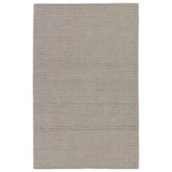 Tseminyu Handmade Solid Gray Area Rug (8'X10')
