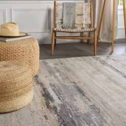 Danube Abstract Beige/ Gray Area Rug (10'X14') -France and So Furniture SUD05 9 e858fde1 a185 4c24 88c6 4c15d73f4703