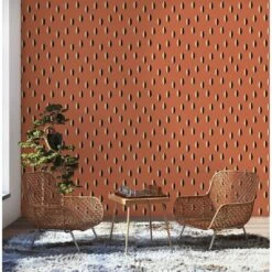 Split Wallpaper -France and So Furniture Split RedClay 1