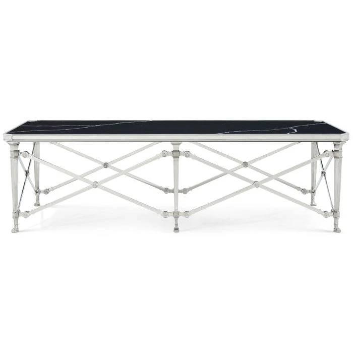 Spencer London Rectangular Nickel Cocktail Table 1 Spencer London Rectangular Nickel Cocktail Table