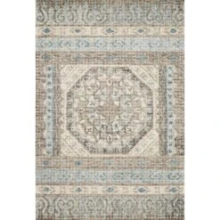 Loloi Tatum Stone / Blue 2'-6" X 7'-6" Runner Rug